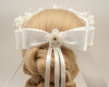 Ivory First Communion Headpiece Organza Flower Wreath  - Pack of 8