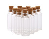 1 1/2" Clear Miniature Corked Glass Bottle Favors - Pack of 12