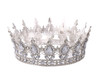 2" x 5" Silver Base Clear Rhinestones Royal King Crown