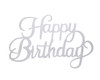 14" x 22" Silver Glitter Happy Birthday Foam Banner - Pack of 12