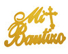 14" x 22" Gold Glitter Mi Bautizo Foam Banner - Pack of 12