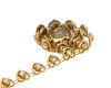 1/2" x 10 Yards Gold Plastic Heart AB Rhinestone Trim - Pack of 1