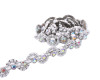 1/2" x 10 Yards Silver Plastic AB Rhinestone Trim - Pack of 1