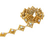 1/2" x 10 Yards Gold Plastic AB Rhinestone Square Trim - Pack of 1