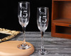 8.5" Clear Glass Quinceanera "Mis 15 A¤os" Butterfly Design Champagne Flutes - Pack of 6