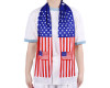 57.5" Long Double Sided USA Fan Sports Scarf - Pack of 6