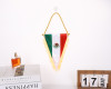 10" 3/4 x 7" 3/4 Mexico National Flag Triangle Pennant Car / Wall Accessory - Pack of 12