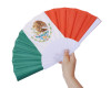 17" x 9" Mexico National Flag Hand Fan - Pack of 12