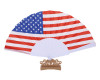 17" x 9" USA National Flag Hand Fan - Pack of 12