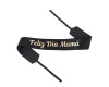2" x 33" Black "Feliz Dia Mama" Gold Printed Grosgrain Ribbon Bouquet Banner - Pack of 12