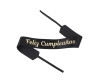 2" x 33" Black "Feliz Cumpleanos" Gold Printed Grosgrain Ribbon Bouquet Banner - Pack of 12