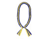 47" Royal Blue/Yellow Braided Satin Ribbon Graduation Lei - Pack of 6