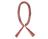 47" Burgundy/Gold Braided Satin Ribbon Graduation Lei - Pack of 6