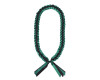 47" Hunter Green/Black Braided Satin Ribbon Graduation Lei - Pack of 6