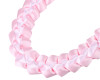 47" Pink/White Braided Satin Ribbon Graduation Lei - Pack of 6