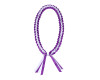 47" Purple/White Braided Satin Ribbon Graduation Lei - Pack of 6