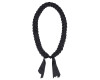 47" Black/Black Braided Grosgrain Ribbon Graduation Lei - Pack of 6
