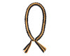 47" Black/Gold Braided Grosgrain Ribbon Graduation Lei - Pack of 6