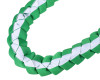 47" Emerald Green/White Braided Grosgrain Ribbon Graduation Lei - Pack of 6
