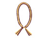 47" Burgundy/Gold Yellow Braided Grosgrain Ribbon Graduation Lei - Pack of 6