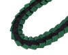 47" Hunter Green/Black Braided Grosgrain Ribbon Graduation Lei - Pack of 6