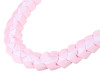 47" Pink/White Braided Grosgrain Ribbon Graduation Lei - Pack of 6