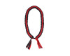 47" Red/Black Braided Grosgrain Ribbon Graduation Lei - Pack of 6