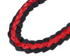 47" Red/Black Braided Grosgrain Ribbon Graduation Lei - Pack of 6