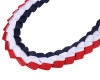 47" USA Colored Braided Grosgrain Ribbon Graduation Lei - Pack of 6