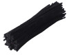 12" Black Chenille Stem DIY Craft Pipe Cleaner - Pack of 1000