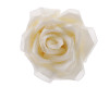 2.5" Ivory Satin Organza Layered Eternal Ribbon Roses - Pack of 12