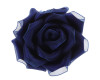 2.5" Navy Blue Satin Organza Layered Eternal Ribbon Roses - Pack of 12