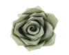 2.5" Sage Green Satin Organza Layered Eternal Ribbon Roses - Pack of 12