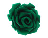 2.5" Emerald Green Velvet Ribbon Roses - Pack of 12