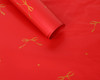 22 1/4"x22" Burgundy Ribbon Heart Gold Print Bouquet Wrapping Paper - Set of 20 Sheets