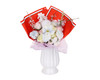 22 1/4"x22" Red Tricolor Black White Border Bouquet Paper - Pack of 20