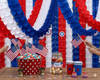 9ft USA Red White Blue Themed Paper Party Streamers - Pack of 12