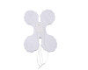 9ft White Paper Party Streamers - Pack of 12