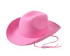 15" Hot Pink Western Cowboy Cowgirl Plain Hat - Pack of 6