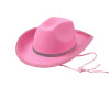 15" Pink Western Cowboy Cowgirl LED Rim Sparkly Trim Hat - Pack of 3