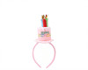 4" Pink Happy Birthday Cake Headband - Pack of 6