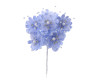 1 3/4" Blue Silk Organza Flower Pearl Spray Rhinestones - Pack of 72