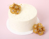 1 3/4" Gold Silk Organza Flower Pearl Spray Rhinestones - Pack of 72