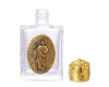 2 1/2" x 1 3/8" Rectangle Glass Gold Accent Saint Jude Holy Water Bottle - Pack of 12