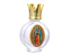 2 7/8" x 1 5/8" Glass Gold Crown Guadalupe Embossed Holy Water Bottle - Pack of 12
