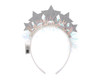 4 1/2" Silver Glitter LED Light Up Stars Headband - Pack of 12