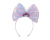 4 1/2" Lavender LED Light Up Sequin Plush Bow Headband - Pack of 12