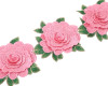 4 1/2"x 5 Yards Hot Pink Rose Trim