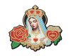 8" x 7 3/4" Our Lady of Guadalupe Crown Iron On Patch - Pack of 6