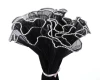 10 1/4" x 4 Yards Black Organza Pearl Edge Flower Wrap - Pack of 6